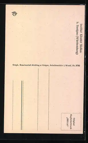 AK Siessen b. Saulgau, Institut Kloster Siessen, Immaculata