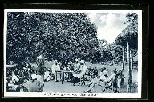 AK Gerichtssitzung unter englischer Aufsicht, Jura, afrikanische Volkstypen