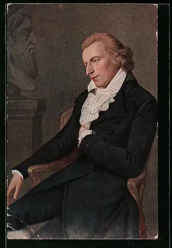 Künstler-AK Friedrich von Schiller, Portrait des jungen Dichters von L. Simanowitz