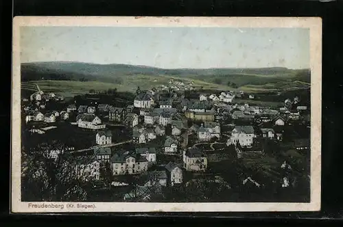 AK Freudenberg /Kr. Siegen, Teilansicht mit Kirche