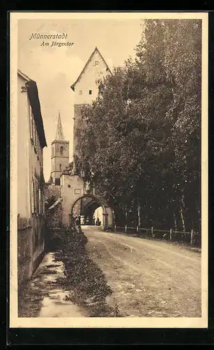 AK Münnerstadt, Strasse unter dem Jörgentor