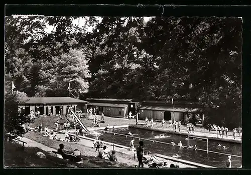 AK Rengsdorf, am Freibad im Sommer