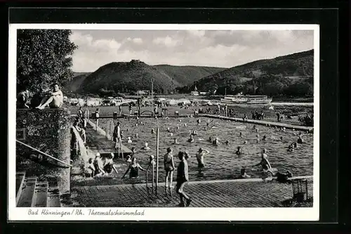 AK Bad Hönningen /Rh., am Thermalschwimmbad im Sommer