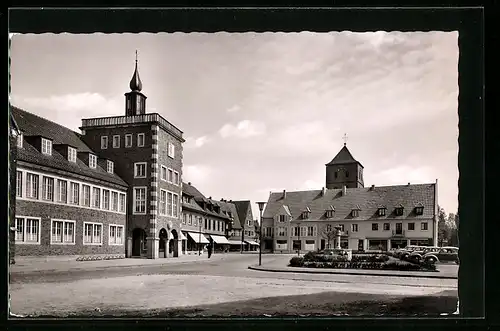 AK Borken /Westf., Markt mit Rathaus