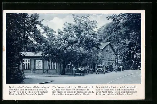 AK Vossloch b. Barmstedt, Hotel Grüner Wald von Max Eggert