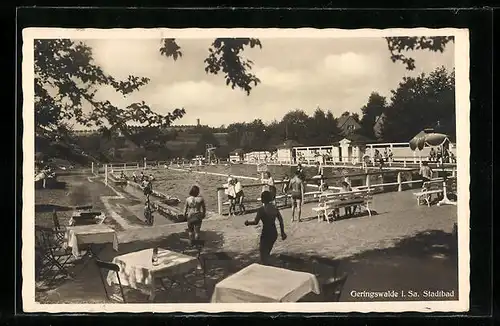 AK Geringswalde i. Sa., Szene im Stadtbad