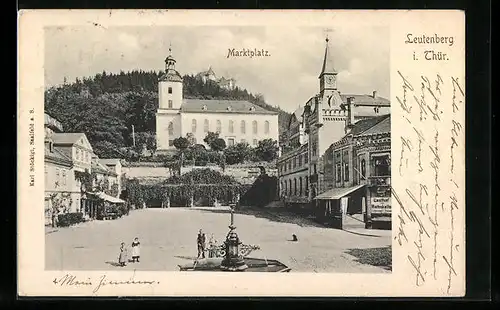 AK Leutenberg i. Thür., Partie am Marktplatz