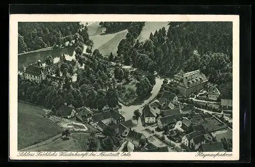 AK Neustadt /Orla, Schloss Fröhliche Wiederkunft u. Hotel zum Keller, Inh. Wilhelm Göring