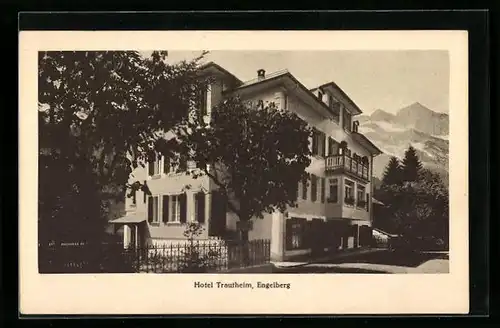 AK Engelberg, Ansicht vom Hotel Trautheim