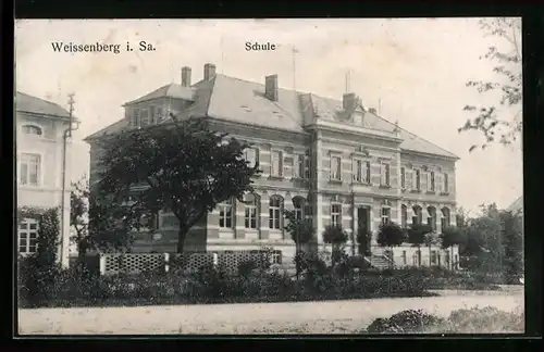 AK Weissenberg i. Sa., Totalansicht der Schule