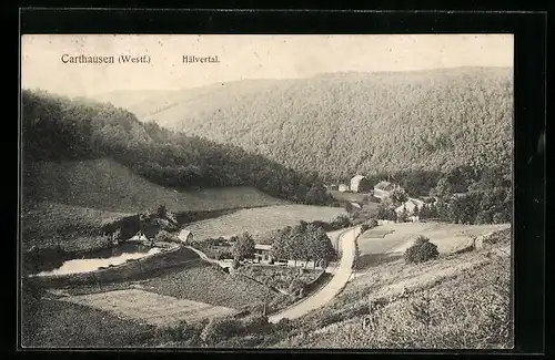 AK Carthausen /Westf., Blick in das Hälvertal