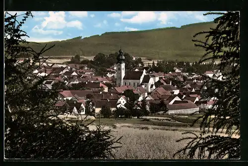 AK Eslarn /Pf., Ortsansicht mit Kirche