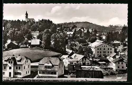 AK Spiegelau /Bayer. Wald, Teilansicht mit Kirche