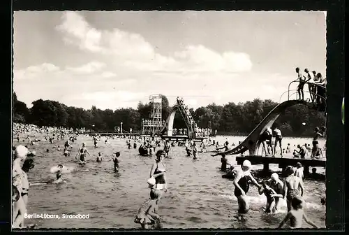 AK Berlin-Lübars, Strandbad an einem Sommertag