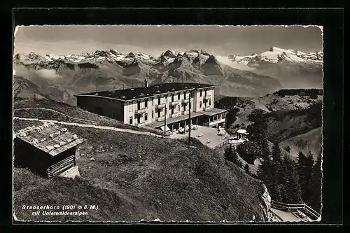 AK Stanserhorn, Panorama mit den Unterwaldneralpen