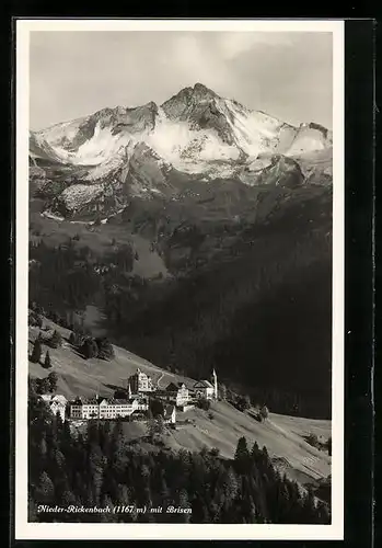 AK Nieder-Rickenbach, Ortsansicht mit Brisen