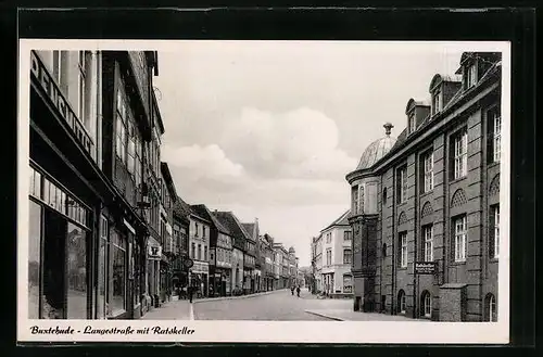 AK Buxtehude, Langestrasse mit Ratskeller