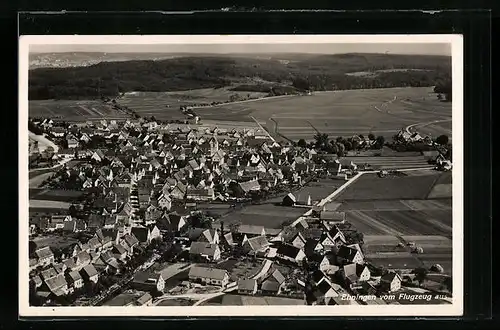 AK Ehningen, Ortsansicht vom Flugzeug aus