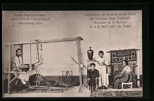 AK Kairouan, Fabrication de Soieries et de Tapis, Teppichherstellung