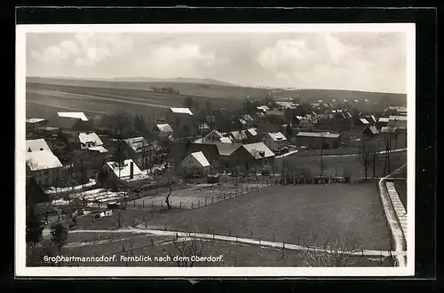 AK Grosshartmannsdorf, Fernblick nach dem Oberdorf