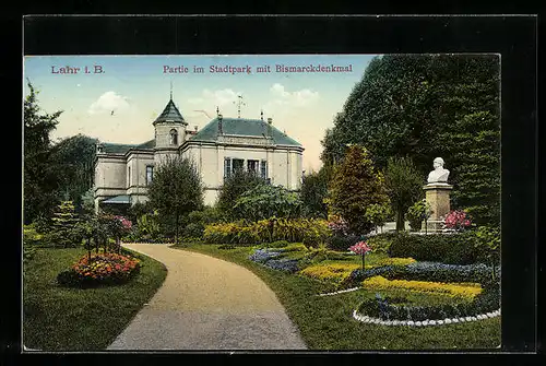 AK Lahr i. B., Bismarckdenkmal im Stadtpark