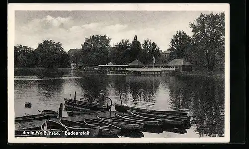 AK Berlin-Weissensee, Badeanstalt