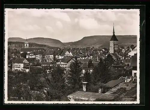 AK Aarau, Ortsansicht mit Dächerlandschaft