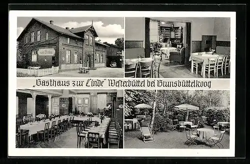 AK Westerbüttel b. Brunsbüttelkoog, Gasthaus zur Linde