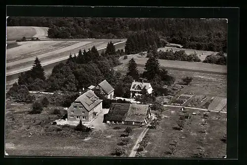 AK Ehingen /Donau, Schullandheim Vogelhof aus der Vogelschau