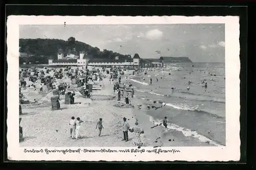 AK Heringsdorf, Strandleben mit Blick auf Bansin