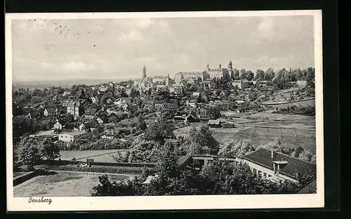 AK Bensberg, Ortsansicht aus der Vogelschau