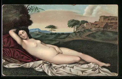 Künstler-AK Stengel & Co. Nr. 29706: Schlummernde Venus, Erotik