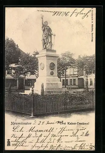 AK Neumünster, Drei Kaiser-Denkmal