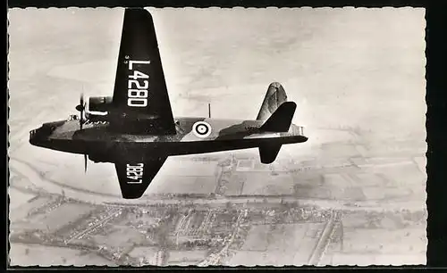 AK Wickers Wellington, Flugzeug in der Luft, Royal Air Force