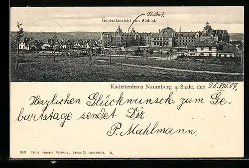 AK Naumburg a. Saale, Generalansicht der Kaserne von Südost