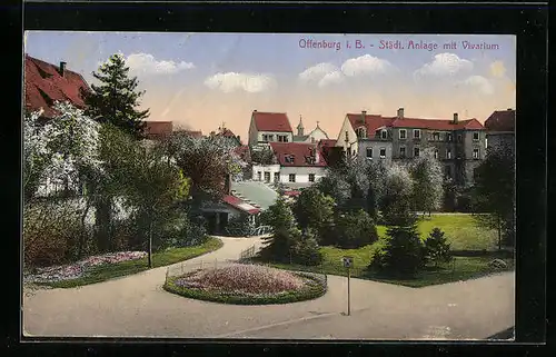 AK Offenburg i. B., Städt. Anlage mit Vivarium