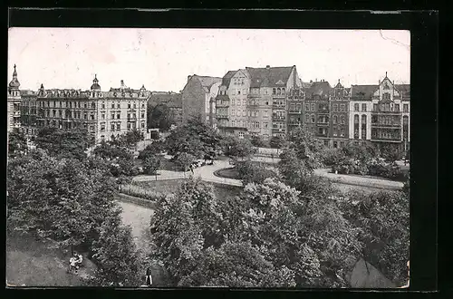 AK Kattowitz, Blick auf den Blücherplatz