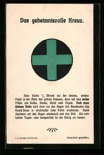 AK Das geheimnisvolle Kreuz, Rotes Kreuz