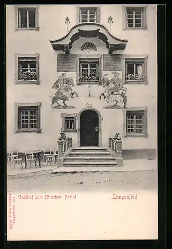 AK Längenfeld, Gasthof zum Hirschen, Portal