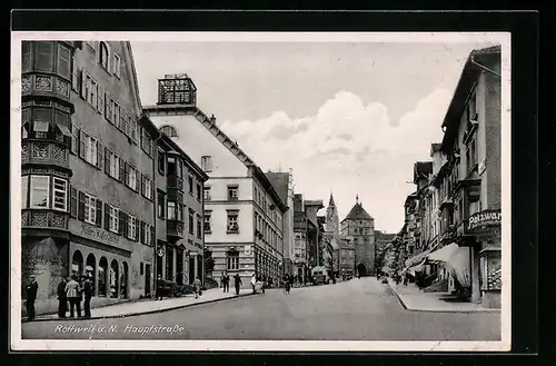 AK Rottweil, Kaisers Kaffe-Geschäft auf der Hauptstrasse