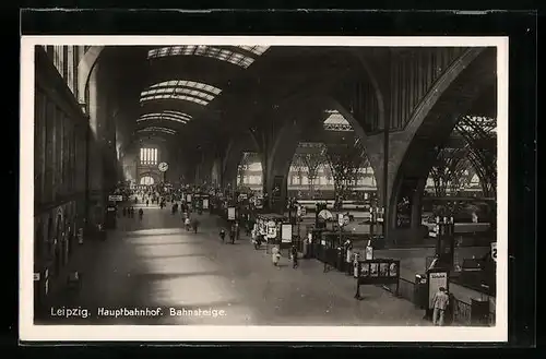 AK Leipzig, Bahnsteige vom Hauptbahnhof