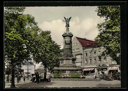 AK Siegburg, Kriegerdenkmal am Markt