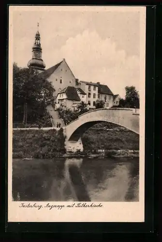 AK Insterburg, Angerapp mit Lutherkirche