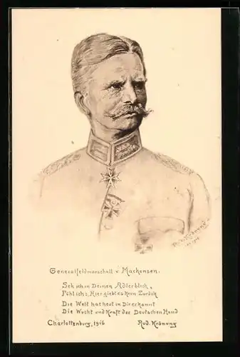 Künstler-AK Generalfeldmarschall von Mackensen