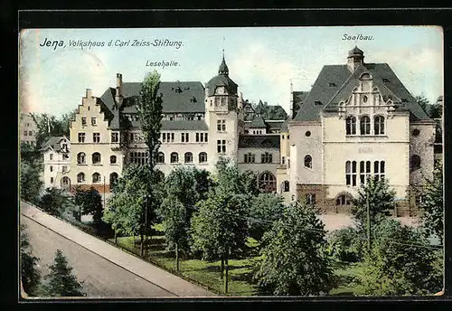 AK Jena, Volkshaus b. Carl-Zeiss-Stiftung, Saalbau und Lesehalle