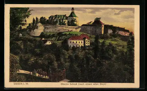 AK Siegen i. W., Oberes Schloss (nach einem alten Stich)