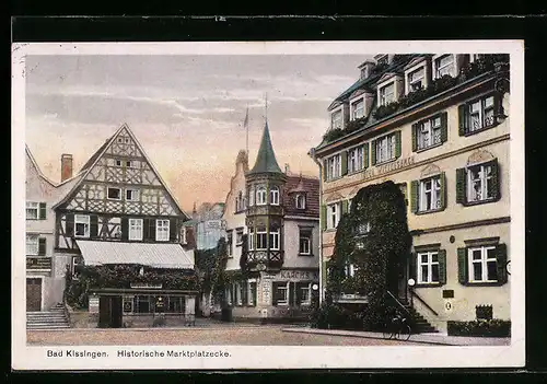 AK Bad Kissingen, Historische Marktplatzecke