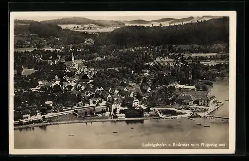 AK Ludwigshafen a. Bodensee, Ortsansicht vom Flugzeug aus