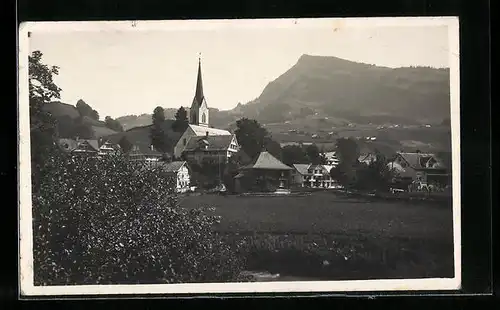 AK Nesslau, Teilansicht mit Kirche