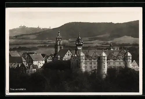 AK Neuenstein, Blick zum Schloss